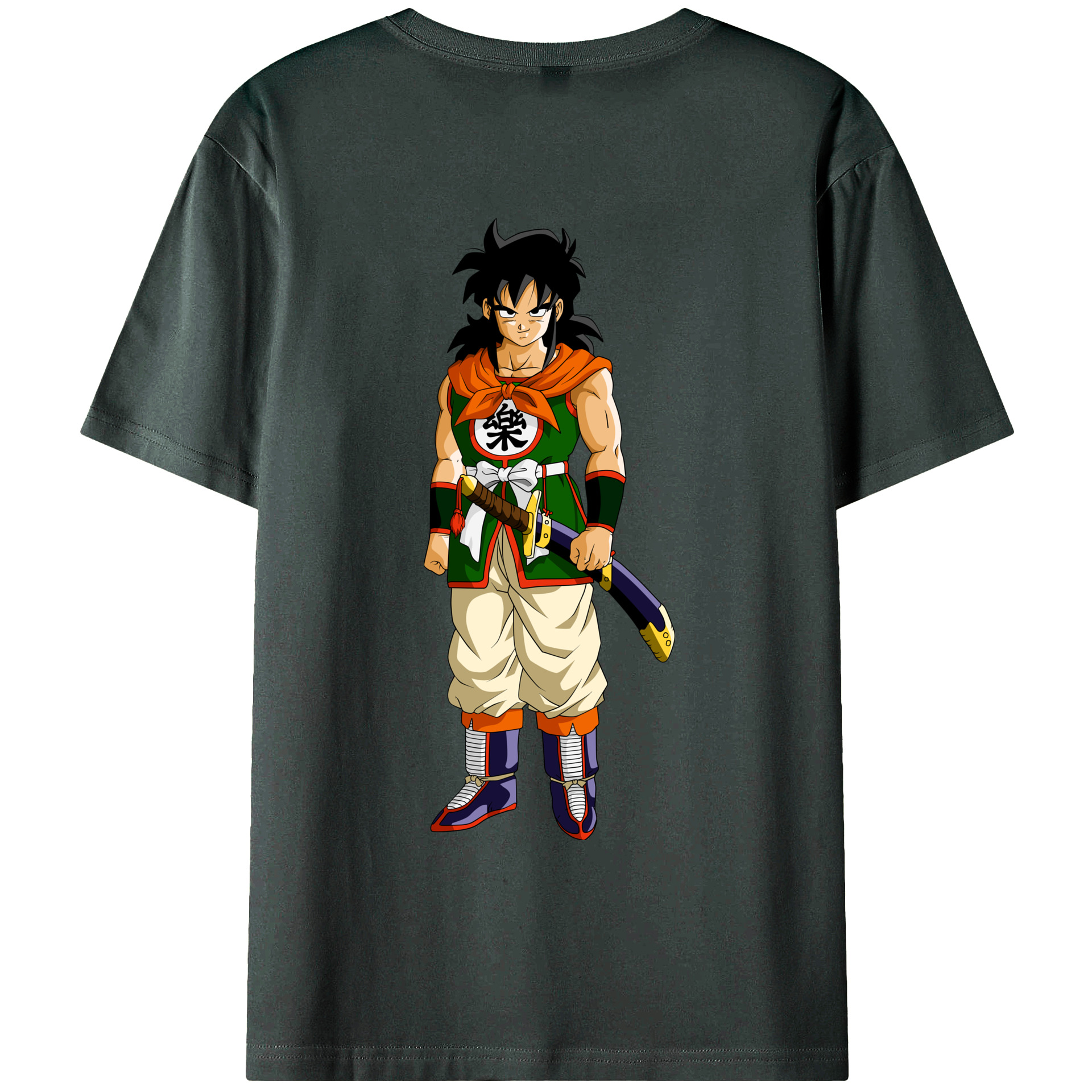 （画像用） ドラゴンボール ヤムチャ DRAGON BALL Yamcha 綿100％ メンズ半袖Tシャツ（バックプリント） 通気性